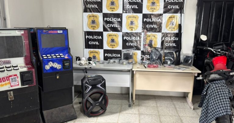 operacao-prende-quatro-e-encontra-armas,-drogas,-maquinas-caca-niqueis-e-animais-silvestres-na-bahia