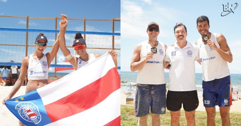 Bahia domina etapa do Baiano de vôlei de praia e conquista títulos no masculino e feminino bahia-domina-etapa-do-baiano-de-volei-de-praia-e-conquista-titulos-no-masculino-e-feminino