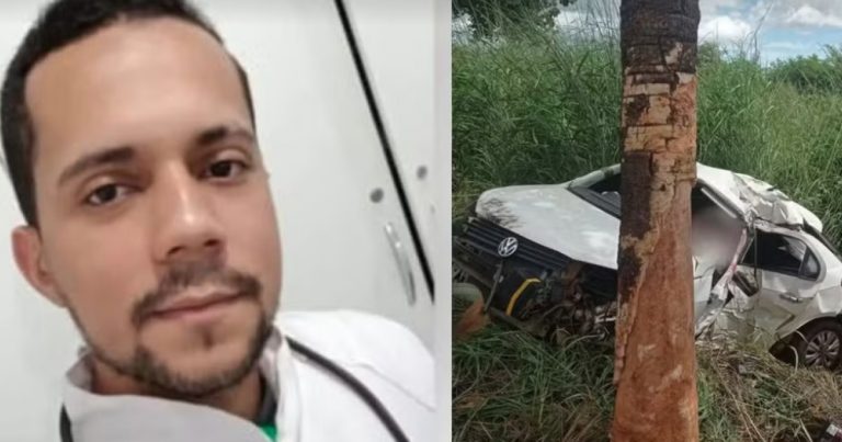 tecnico-de-enfermagem-morre-apos-pneu-estourar-e-carro-colidir-com-arvore-no-extremo-oeste-baiano