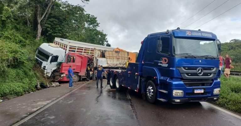 acidente-entre-caminhoes-provoca-interdicao-da-br-324-em-conceicao-do-jacuipe,-sentido-feira