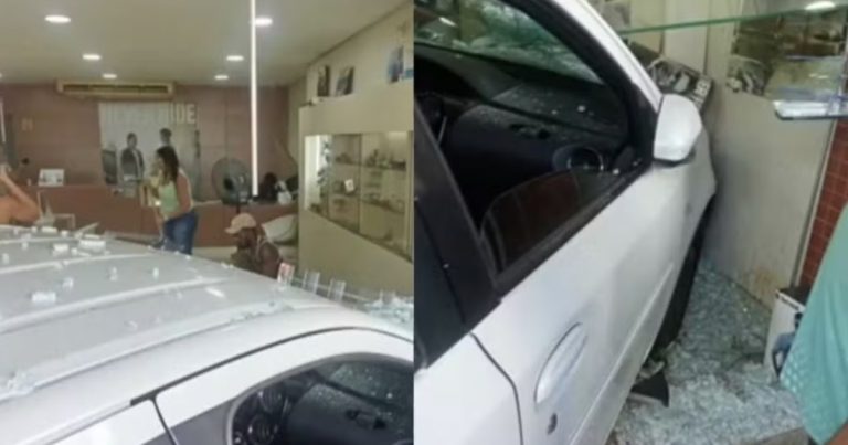 Mulher perde controle de carro automático, invade ótica e atinge pedestre em Itabuna mulher-perde-controle-de-carro-automatico,-invade-otica-e-atinge-pedestre-em-itabuna