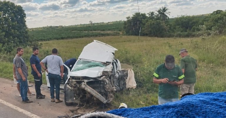 Motorista morre após colisão entre veículo e carreta carregada de postes em Porto Seguro motorista-morre-apos-colisao-entre-veiculo-e-carreta-carregada-de-postes-em-porto-seguro