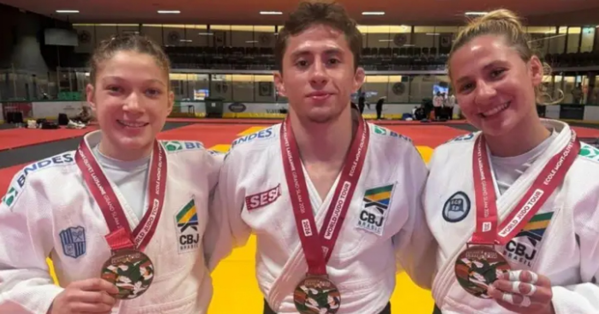 judo:-brasil-garante-tres-bronzes-no-grand-slam-de-lausanne,-na-suica