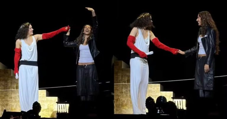em-show-no-rio-de-janeiro,-rosalia-fala-portugues-e-chama-marina-sena-ao-palco